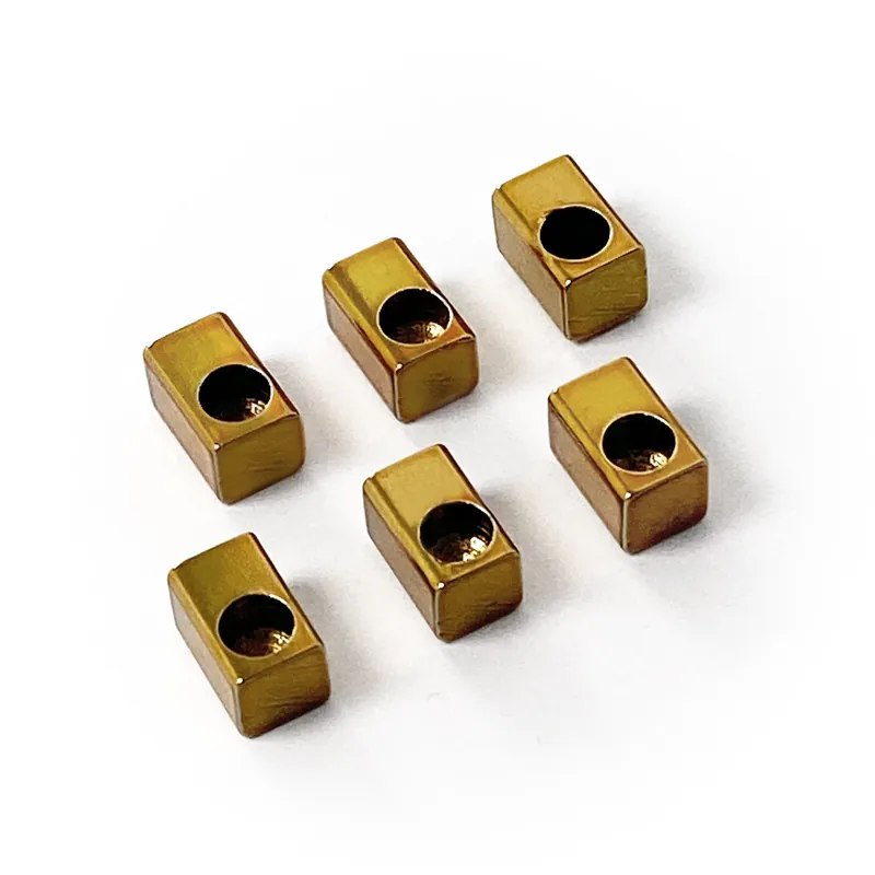 Floyd Rose FROSLIGDP - String Lock Insert Blocks, Stainless Steel, 6 pcs. - Gold Finish Markenware