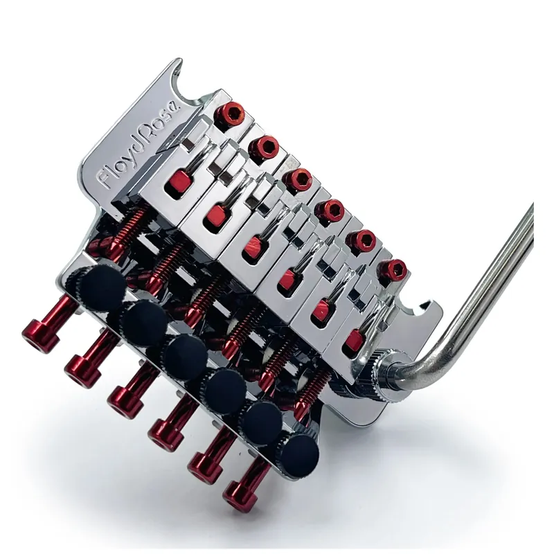 Floyd Rose FRT100-RD - Original Tremolo System - Chrome with Red Hardware Sichere Zahlung