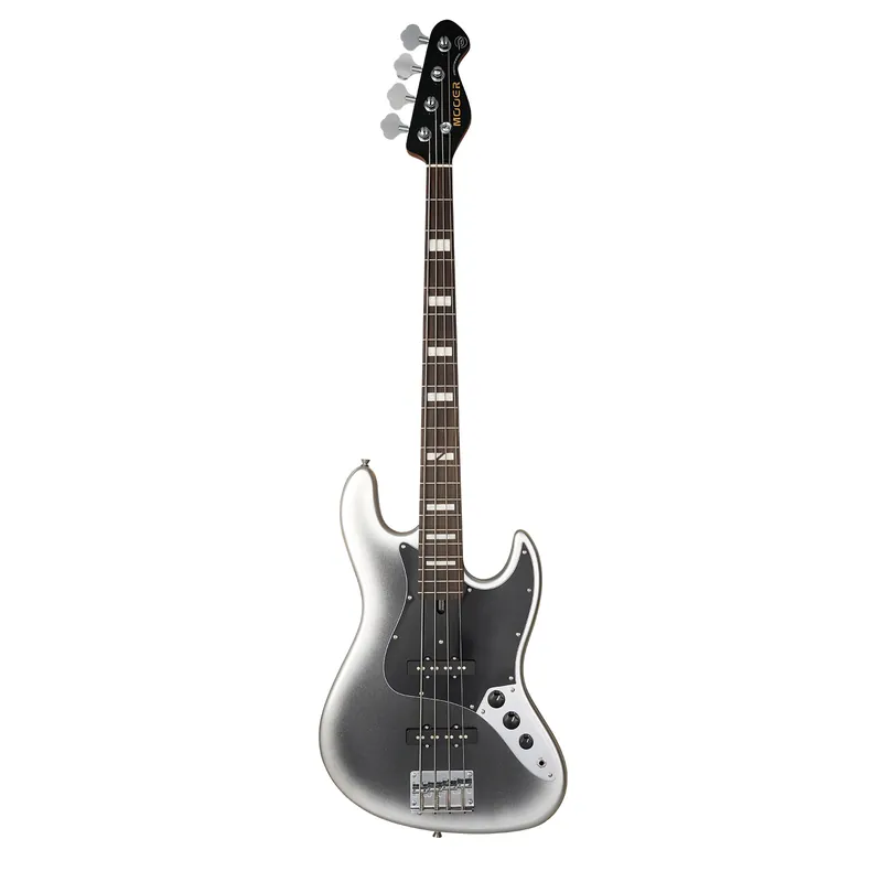 Mooer MBJ412 Electric Bass Guitar - Dark Silver Letzte Chance