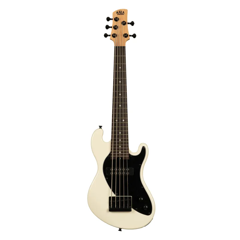 Rabatt U-Bass Solid Body 5-String, Fretted - Sweet Cream with Bag