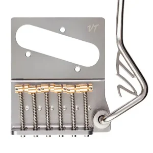 Schneller Versand VegaTrem VT2ND Teletrem Modern “No Drill” (VT2NDMD-wL), VT-Logo - Stainless Steel