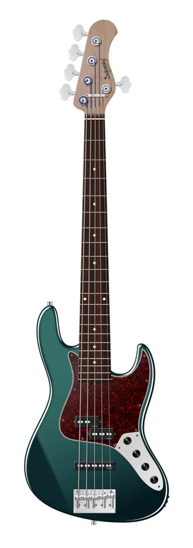 Sale Sadowsky MetroExpress 21-Fret Hybrid P/J Bass, Morado Fingerboard, 5-String - Solid Sherwood Green Metallic High Polish
