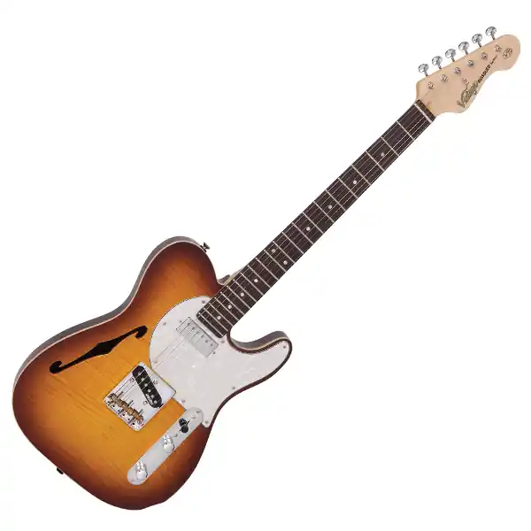 Vintage Custom Spec V72FTB E-Gitarre, Flamed Tobacco Burst Billig
