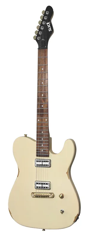 Billig Slick SL 55 VC E-Gitarre T-Style Vintage Cream