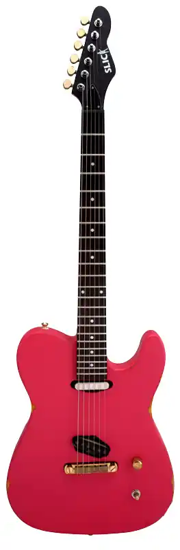 Preiswert Slick SL 50 CR E-Gitarre T-Style Coral Red