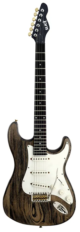 Slick SL 57 BA E-Gitarre ST-Style Black Ash Schnäppchen
