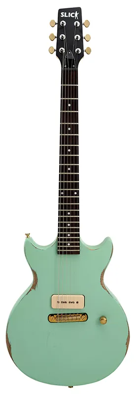 Billig Slick SL 59 SG E-Gitarre Surf Green