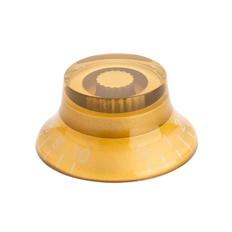 Finale Aktion Framus & Warwick Parts - Vintage LP Style Potentiometer Knob - Gold / White, 2pcs.