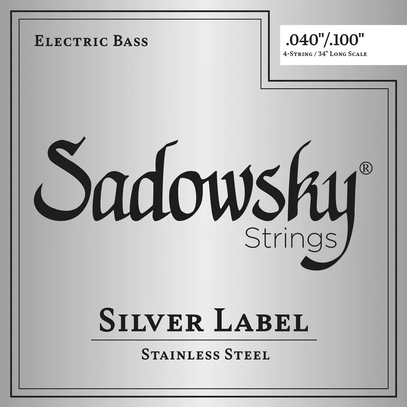 Sadowsky Silver Label Bass String Set, Stainless Steel, Long Scale (34") - 4-String, .040-.100 Jetzt Kaufen