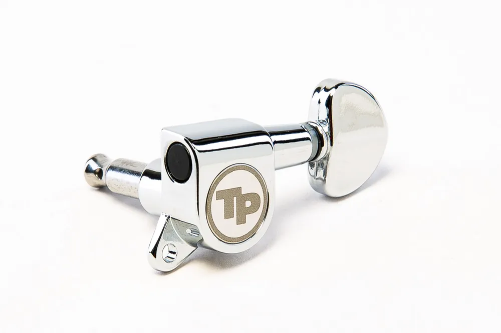 TonePros GKS60K C Tuner with 18:1 Gear Ratio and "Small Kidney" Style Button - Guitar Machine Heads, 6-In-Line - Chrome Saisonangebot