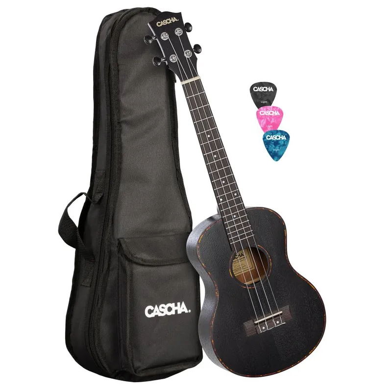 Bestseller CASCHA HH 2305 Tenor Ukulele Mahagoni Schwarz