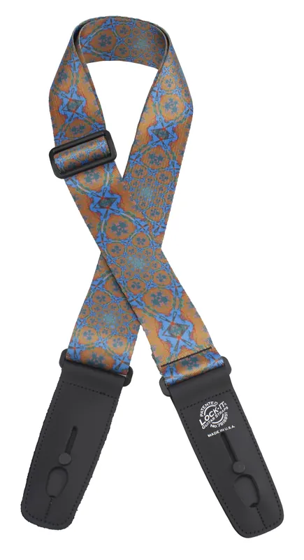 Preis Gesenkt Lock-It Strap 2" Poly Plush (LIS-109-S68), Psychedelic Orange Blue