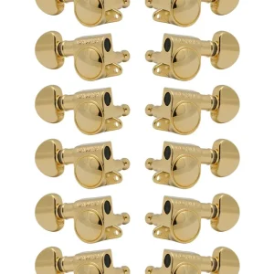Schneller Versand Grover 205-18G12 Mid-Size Rotomatics with Round Button - 12-String Guitar Machine Heads, 6 + 6 - Gold