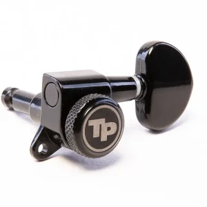 Neue Kollektion TonePros GKL33K-B Locking Tuner with 18:1 Gear Ratio and "Kidney" Style Button - Guitar Machine Heads, 3 + 3 - Black