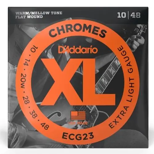 D'Addario ECG23 Chromes Flat Wound,Extra Light 010-048 Bestpreis