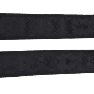 Perri's 6542 Jacquard Gurt, black satin diamond Highlight