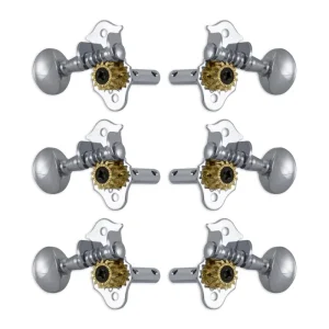 Rabatt Grover H98C Sta-Tite Machine Head, Horizontal - Guitar Machine Heads, 3 + 3 - Chrome