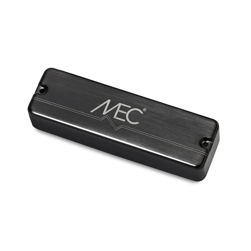 MEC Active Soapbar Humbucker Bass Pickup, Metal Cover, 5-String - Brushed Black Chrome Zertifiziert