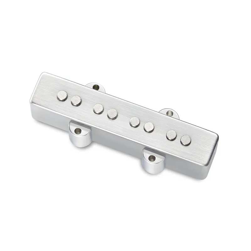 Meistverkauft MEC Passive J-Style Bass Pickup (Short), Metal Cover, Open Pole Pieces, 4-String, Neck - Brushed Chrome