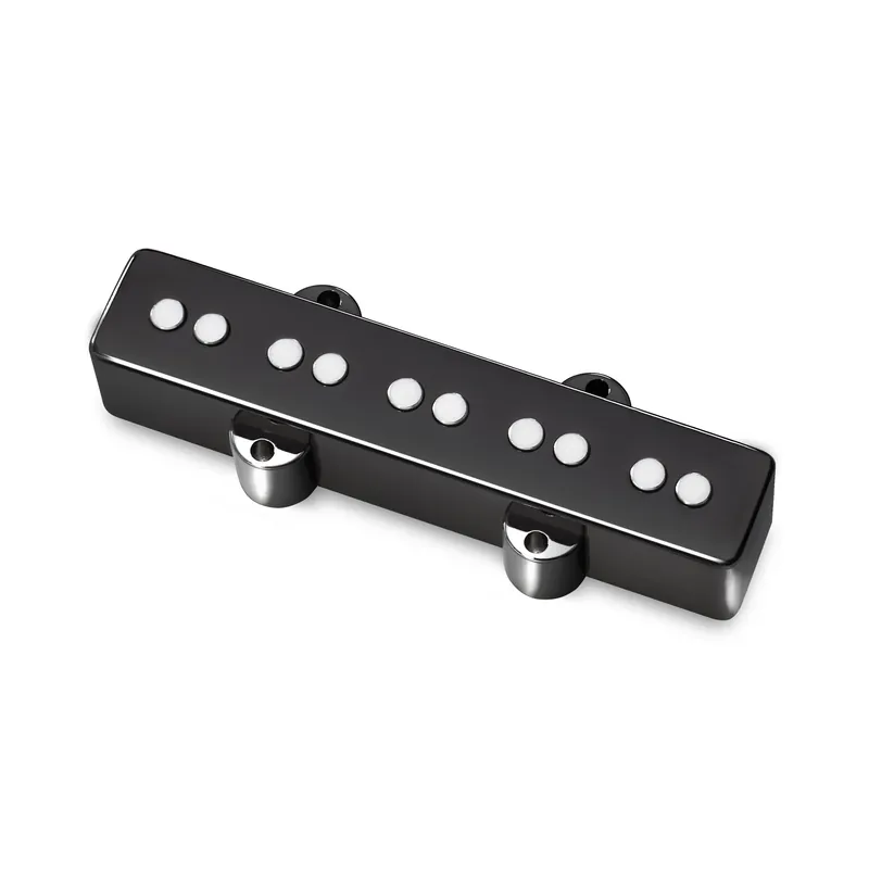 Top-Angebot MEC Passive J-Style Bass Pickup, Metal Cover, Open Pole Pieces, 5-String, Bridge - Black Chrome
