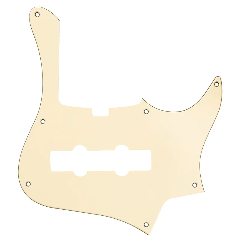 Sadowsky Parts - 24-Fret Vintage Single Cut J/J Bass Pickguard - 5-String - Vintage White Sonderangebot
