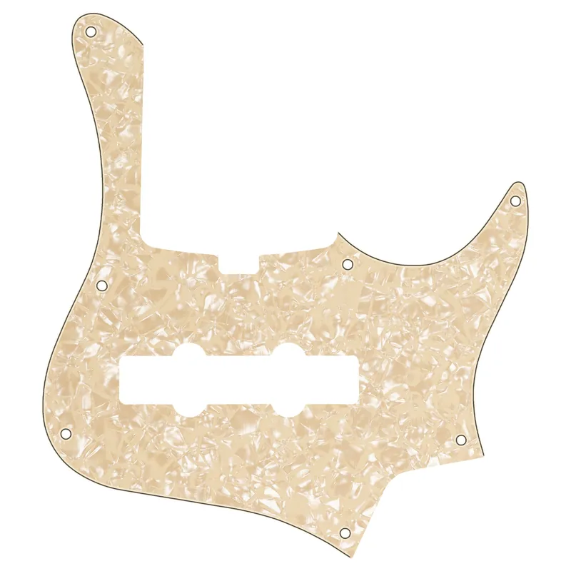 Bestpreis Sadowsky Parts - 24-Fret Vintage Single Cut J/J Bass Pickguard - 5-String - Cream Pearl