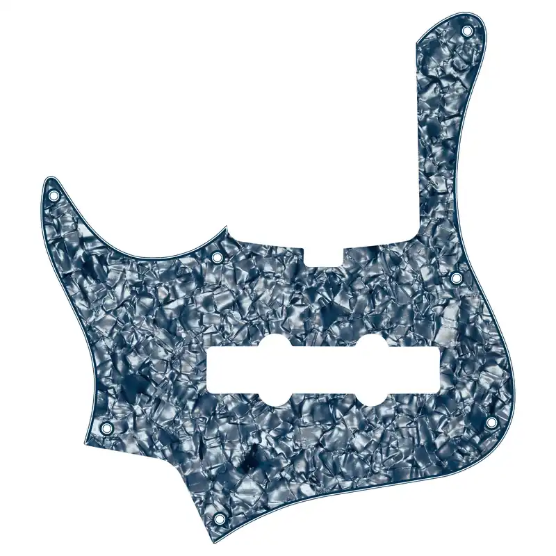 Nur Heute Sadowsky Parts - 24-Fret Vintage Single Cut J/J Bass Pickguard - 5-String - Silver Pearl - Lefthand
