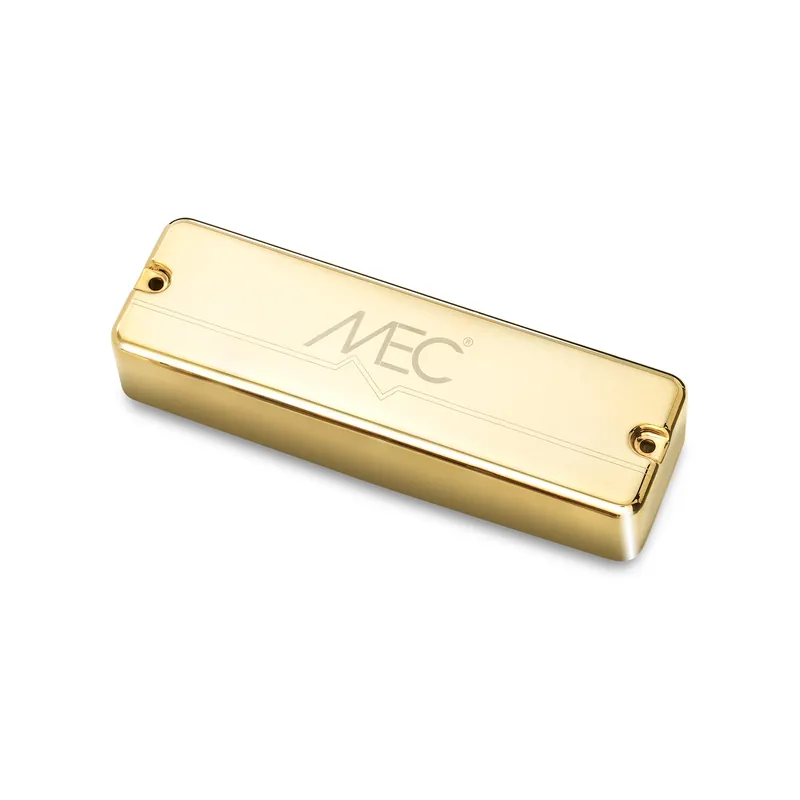 Garantierte Lieferung MEC Active Soapbar Humbucker Bass Pickup, Metal Cover, 5-String - Gold