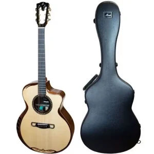 Sale MERIDA SADHU-EQ Westerngitarre, Grand Concert, Cutaway mit TA, vollmassiv, inkl. Hardcase