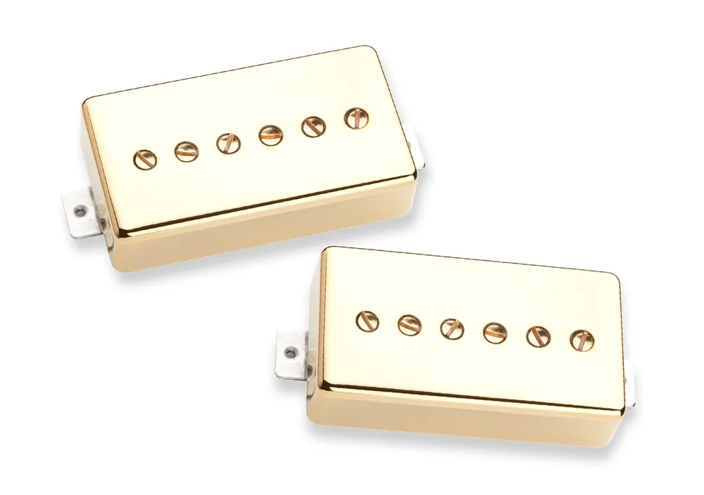 Kostenloser Versand Seymour Duncan Hot Phat Cat P90 Silencer Pickup Set - Gold Cover
