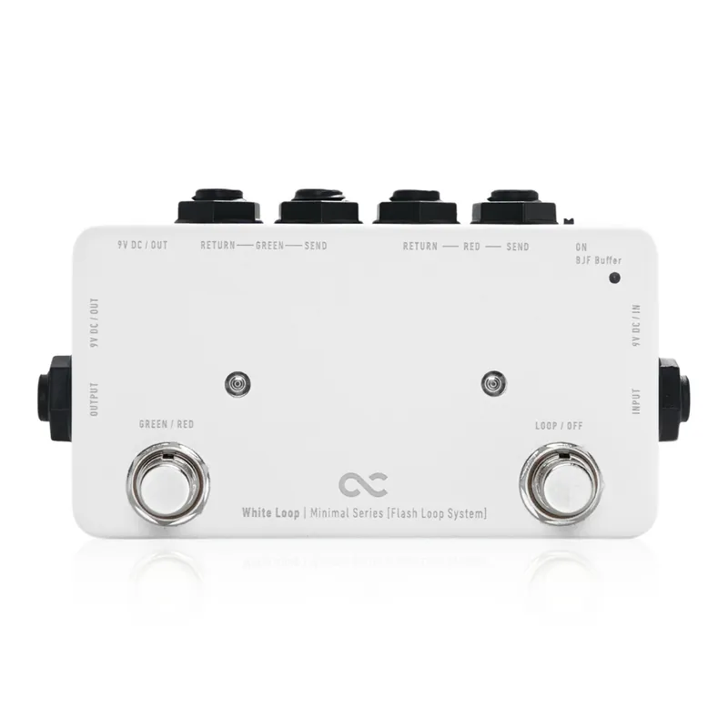 One Control Minimal Series White Loop with BJF Buffer - A/B Switch / True Bypass Looper Letzte Chance