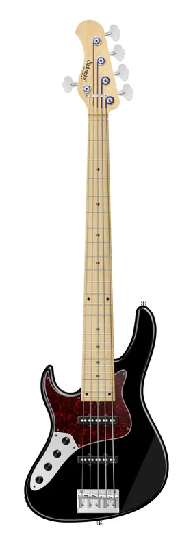 Gratis Versand Sadowsky MetroLine 24-Fret Vintage J/J Bass, Swamp Ash Body, Maple Fingerboard, 5-String, Lefthand - Solid Black High Polish