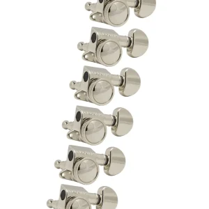 Top-Preis Grover 505N6 Mini Roto-Grip Locking Rotomatics - Guitar Machine Heads, 6-in-Line, Bass Side (Left) - Nickel