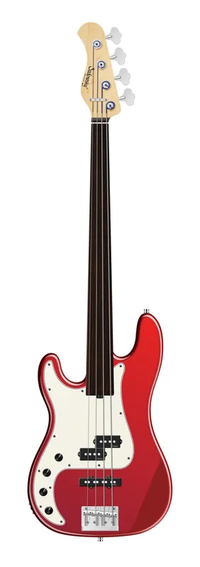 Sadowsky MetroLine 21-Fret Hybrid P/J Bass, Red Alder Body, Tigerstripe Ebony Fingerboard, 4-String, Fretless, Lefthand - Solid Candy Apple Red Metallic High Polish Kostenloser Versand