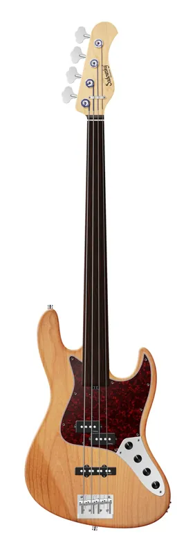 Neuheit Sadowsky MetroLine 21-Fret Vintage P/J Bass, Red Alder Body, Tigerstripe Ebony Fingerboard, 4-String, Fretless - Natural Transparent Satin