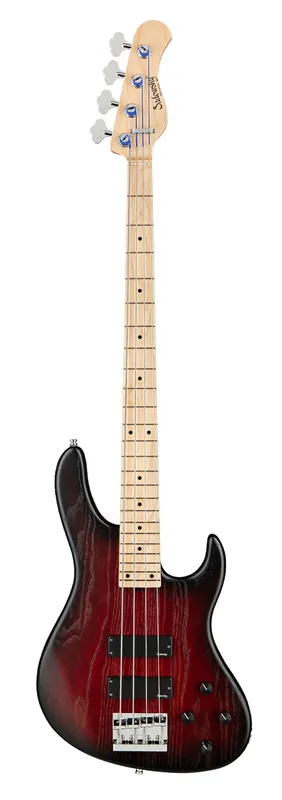 Sadowsky MetroLine 24-Fret Modern Bass, Swamp Ash Body, Maple Fingerboard, 4-String - Burgundy Blackburst Transparent Satin Neu Im Sortiment