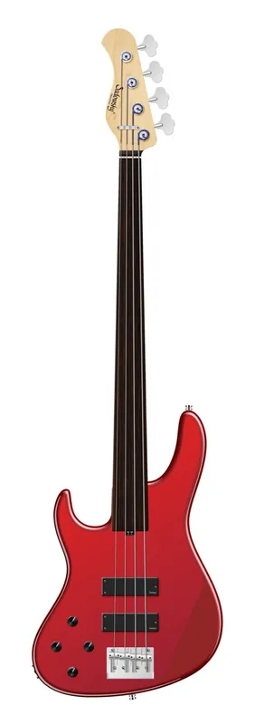 Sadowsky MetroLine 24-Fret Modern Bass, Swamp Ash Body, Tigerstripe Ebony Fingerboard, 4-String, Fretless, Lefthand - Solid Candy Apple Red Metallic High Polish Kracherpreis