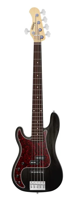 Sadowsky MetroLine 21-Fret Hybrid P/J Bass, Red Alder Body, Morado Fingerboard, 5-String, Lefthand - Nirvana Black Transparent Satin Markenware