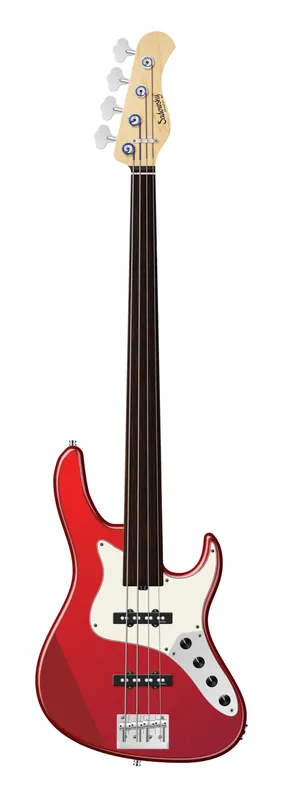 Mega-Angebot Sadowsky MetroLine 24-Fret Vintage J/J Bass, Red Alder Body, Tigerstripe Ebony Fingerboard, 4-String, Fretless - Solid Candy Apple Red Metallic High Polish