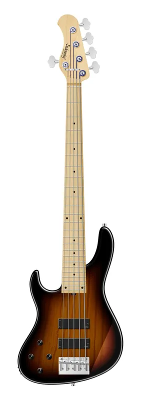 Sadowsky MetroLine 24-Fret Modern Bass, Swamp Ash Body, Maple Fingerboard, 5-String, Lefthand - '59 Burst Transparent High Polish Zertifiziert