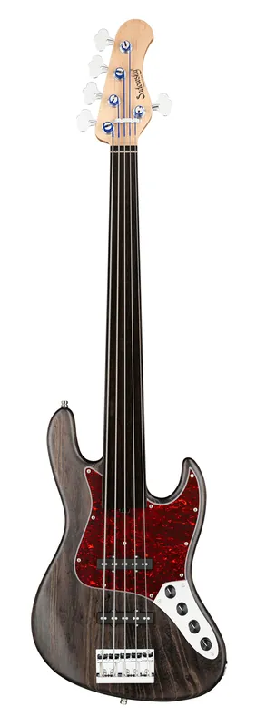 Sadowsky MetroLine 21-Fret Vintage J/J Bass, Swamp Ash Body, Tigerstripe Ebony Fingerboard, 5-String, Fretless - Nirvana Black Transparent Satin Preiswert