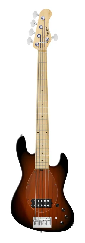 Neuheit Sadowsky MetroLine 21-Fret Vintage M Bass, Swamp Ash Body, Maple Fingerboard, 5-String - Almond Sunburst Transparent Satin