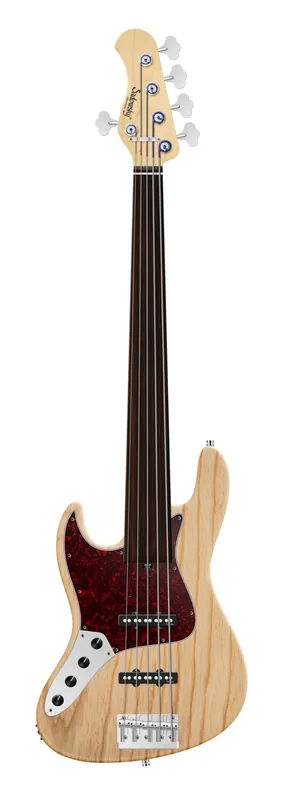 Online Kaufen Sadowsky MetroLine 22-Fret Will Lee Artist Line Bass, Swamp Ash Body, Tigerstripe Ebony Fingerboard, 5-String, Fretless, Lefthand - Natural Transparent Satin