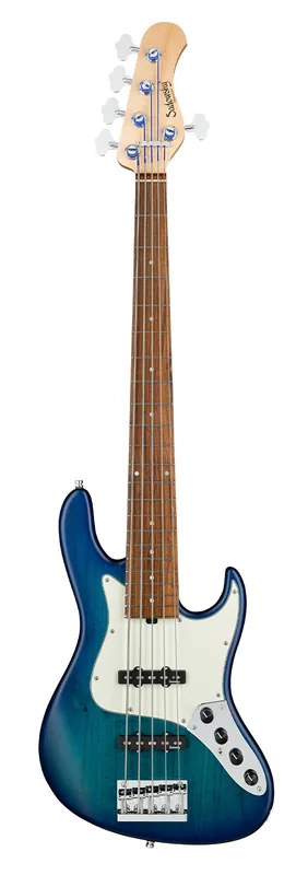 Sadowsky MetroLine 22-Fret Will Lee Artist Line Bass, Red Alder Body, Morado Fingerboard, 5-String - Bora Blue Burst Transparent Satin Neue Kollektion