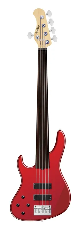 Beliebt Sadowsky MetroLine 24-Fret Modern Bass, Red Alder Body, Tigerstripe Ebony Fingerboard, 5-String, Fretless, Lefthand - Solid Candy Apple Red Metallic High Polish