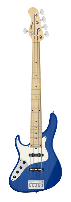 Sadowsky MetroLine 24-Fret Vintage J/J Bass, Swamp Ash Body, Maple Fingerboard, 5-String, Lefthand - Ocean Blue Transparent Satin Kostenloser Versand