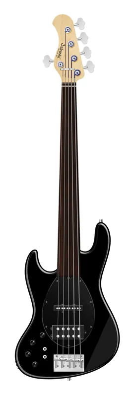 Schneller Versand Sadowsky MetroLine 21-Fret Vintage M/J Bass, Swamp Ash Body, Tigerstripe Ebony Fingerboard, 5-String, Fretless, Lefthand - Solid Black High Polish