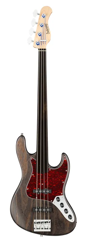 Saisonangebot Sadowsky MetroLine 21-Fret Vintage J/J Bass, Swamp Ash Body, Tigerstripe Ebony Fingerboard, 4-String, Fretless - Nirvana Black Transparent Satin