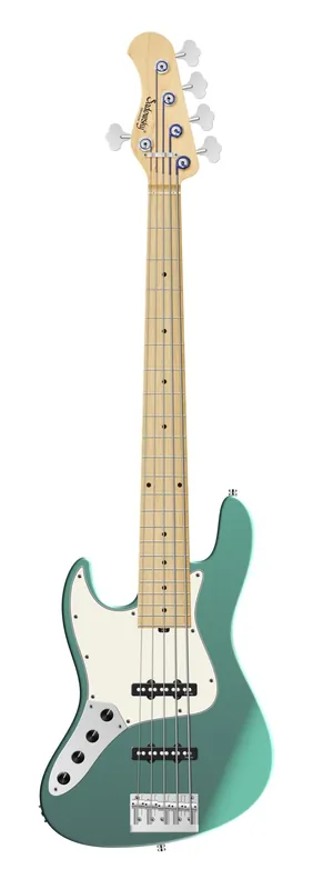 Sadowsky MetroLine 22-Fret Will Lee Artist Line Bass, Swamp Ash Body, Maple Fingerboard, 5-String, Lefthand - Solid Sage Green Metallic Satin Jetzt Bestellen