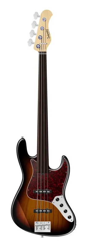 Ausverkauf Sadowsky MetroLine 21-Fret Vintage J/J Bass, Swamp Ash Body, Tigerstripe Ebony Fingerboard, 4-String, Fretless - '59 Burst Transparent High Polish